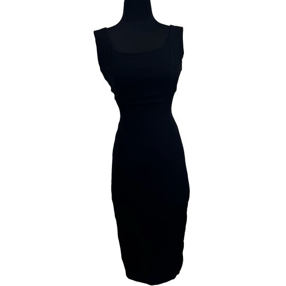 1950s Ruth Roaman Sheath Dress – Black Crepe Over Satin, Madison Ave Label - Picture 16 of 16